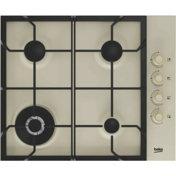 Beko Hob Gas 4 Burners Cream 60 cm