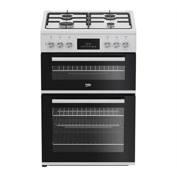 Beko Cooker Double Oven Dual Fuel White