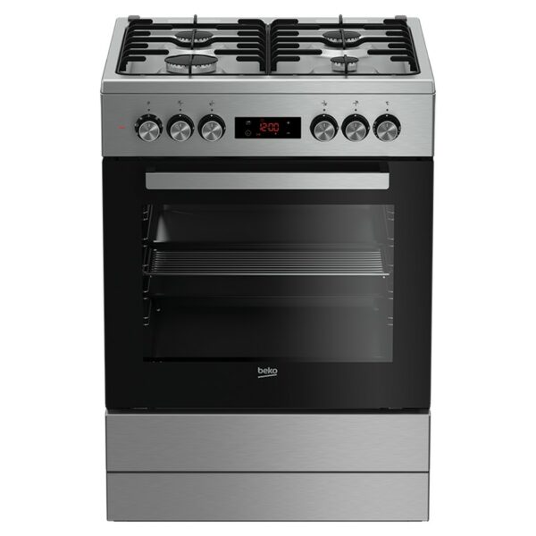 Beko Cooker Dual Fuel Black & S/Steel