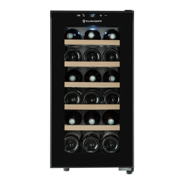 Climadiff Wine Cabinet Black 18 Bottles