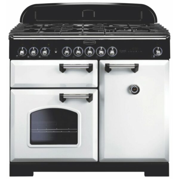 RangeMaster DL100 Dual Fuel White Chrome
